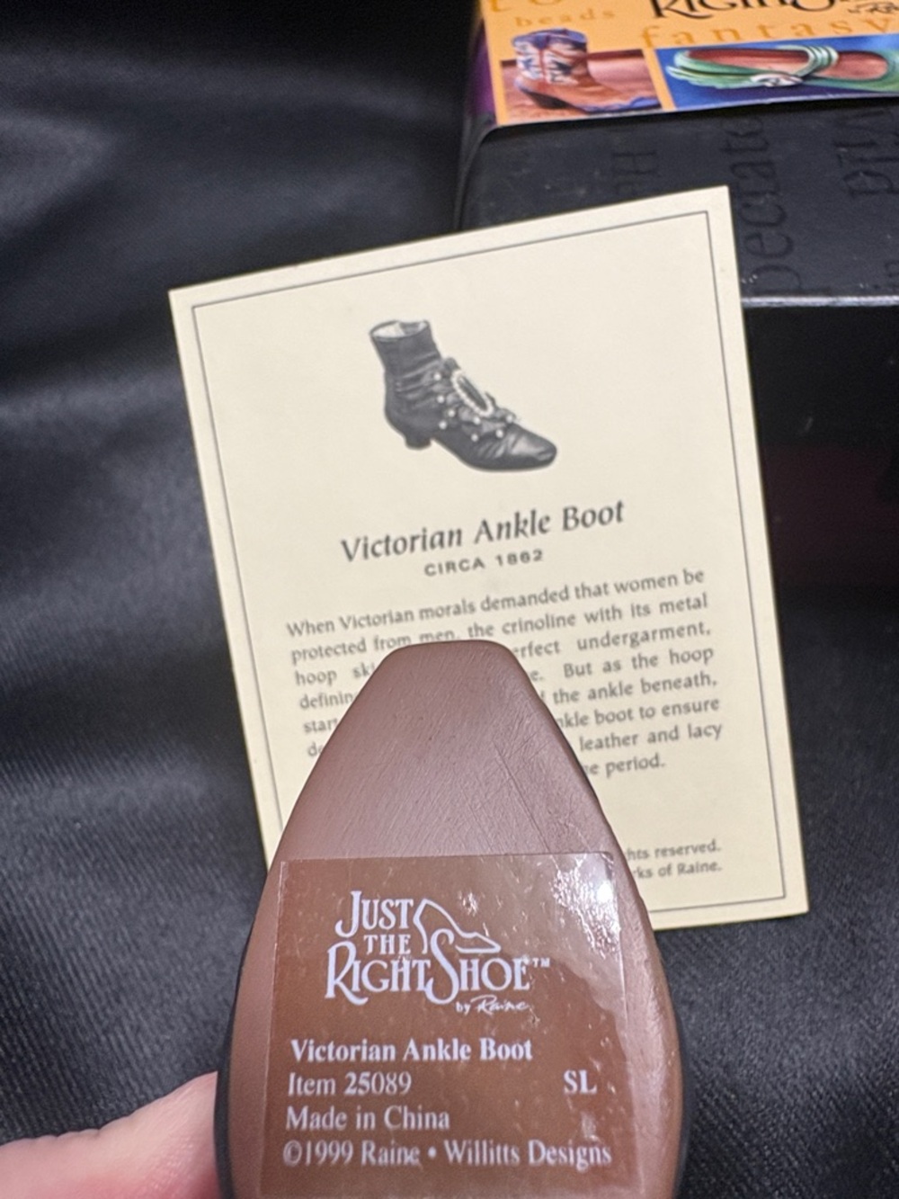 Just The Right Shoe Blue and Black Ankle Boots - Picture 5 of 5